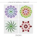 Miniatyrbild 4 av 5: 33-delad Mandala prickverktygssats för målning av stenar, prickverktygssats för målning av stenar, Mandala-stenciler, akrylpinne, prickborrverktyg, plus stencil