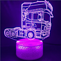 Miniatyrbillede 2 af 5: 3D lastbil traktor bil natlys bord skrivebord optisk illusion lamper 7 farve skiftende lys LED bordlampe julehjem kærlighed fødselsdag børn indretning legetøj gave