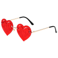 Miniatyrbillede 2 af 6: Klassiske siamesiske one piece overdimensionerede solbriller Nice Rimless stilfuldt retro design til kvinder og mænd