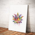 Miniatyrbild 5 av 8: Wekity Buddha, Lotus och Mudra väggkonst canvas tryck affisch, enkel mode akvarell konst ritning dekor för hem vardagsrum sovrum kontor (Set of