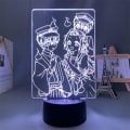 Miniatyrbillede 4 af 7: 3D Natlampe Toilet-Bound Hanako-kun Anime Illusion Lampe 7 /16 Farve Skiftende Touch Sensor Skrivebordslampe med USB-kabel Børneværelse Soveværelse Dekoration