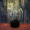 Miniatyrbillede 2 af 6: JUSTUP 3D Ny Eksotisk Hund Nattlys Touch Bord Desk Optisk Illusjon Lamper 7 Farge Skiftende Lys Hjemmedekorasjon  Bursdagsgave （Stil K）
