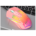 Miniatyrbillede 2 af 4: Gaming-mus, kablet ergonomisk gaming-mus med 6 programmerbare knapper, til Windows PC-gamere (Pink)
