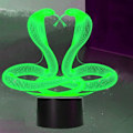 Miniatyrbillede 3 af 5: WJ 3D Slange Natlys LED Lampe Illusion 7 Farve Skiftende Bord Dekoration Lamper Fødselsdag Gave Akryl Base USB Kabel Legetøj