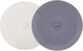 2-pack badkarspropp, 15 cm stor silikonavloppsplugg för badkar, diskho, dusch, platt sugpropp för hår, universell passform för badkar White&gray