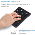 Pikkukuva 3 / 5: Bluetooth-langaton numeronäppäimistö, 22 näppäimen numeronäppäimistö, kannettava taloudellinen kirjanpito, 10 näppäimen numeronäppäimistölaajennus