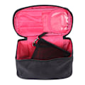 Miniatyrbillede 8 af 11: Makeup taske multifunktionel pink indeni sort udenpå stor kapacitet bærbar mode bærbar nylon makeup vask opbevaringspose