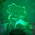 Miniatyrbilde 2 av 7: JUSTUP Anime Du I Nattlys 3D LED Illusionslampe med 16 Farger Fjernkontroll Barnerom Dekorativt Lys - Svart Sete