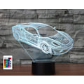 Miniatyrbilde 1 av 8: WJ 3D Luksusbil Fjernkontroll 16 Farger Nattlys Illusjon Akryl LED Bordlampe Sengelampe Barn Soverom Skrivebord Dekor Bursdagsgaver Leke for Barn