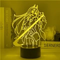 Miniatyrbillede 3 af 8: Chainsaw Man Akryl 3D Natlampe, Illusion Anime Lampe Soveværelse Dekoration 7 Farve Touch Control 16 Farve Skift Natlys Børnegaver Julegaver Motorsågsmannen