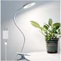 Miniatyrbilde 6 av 6: Bordlampe med klemme for lesing hjemmekontor, lysstyrke 3 moduser, klemmelampe for sengegavl, hobby white