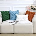 Miniatyrbillede 6 af 7: Off White Dekorative Pudebetræk 18 x 18 Tommer Pakke med 2 Boho Pudebetræk til Sofa og Couch, 100% Bomuld