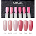 Miniatyrbillede 8 af 9: 6 stk. 7 ml neglelak glitter skinne soak off langtidsholdbar UV LED gel polish manicure (RCTC6-03)