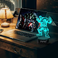 Miniatyrbillede 3 af 6: WJ 3D natlampe, drengelegetøj gaver, 3D illusionslampe farveskiftende LED akryl RGB lys til fans legetøj, børneværelsesindretning, fødselsdag, jul Hulken