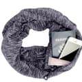Konvertibel infinity-scarf för damer, vinter, med ficka, loop-scarf med dragkedjeficka