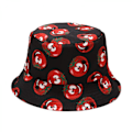 Miniatyrbillede 1 af 5: Wekity Sød Spand Hat Strand Fisker Hatte til Kvinder, Reversible Dobbelt-Side-Wear Unisex (Tomat-Sort)