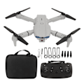 Miniatyrbild 1 av 11: RC Drone 4k Dubbelkamera Quadcopter Wifi Fällbar Fjärrkontroll Quadcopter 3 Vägs Hindrande Undvikande Höjdhåll Leksaker Gåvor för Pojkar Flickor Grå