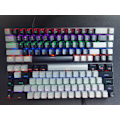 Miniatyrbild 7 av 7: Dubbelfärgad cyan-axel mekaniskt tangentbord, 68 tangenter, RGB flera bakgrundsbelysta tangentlinjeseparerande spel tangentbord, snygga kontorsspel.