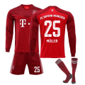 Miniatyrbild 1 av 2: 21-22 Bayern hemma nr.25 Muller långärmad fotbollsdräkt 24