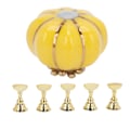 Miniatyrbilde 2 av 11: Keramisk neglholder i gresskarform, salong DIY, gyllen magnetisk neglspissholder, øvingsstativsett, gul