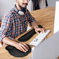 Miniatyrbillede 5 af 6: Opgrader Forstør Superfin Fiber Blød Glat Gel Ergonomisk Musemåtte Håndledsstøtte og Tastatur Håndledsstøtte til Computer, Laptop, Mac,