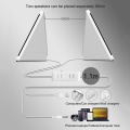 Miniatyrbild 5 av 7: USB-anslutna datorhögtalare 1 par PC-höjningsvinkelhorn för bärbar dator stationära bokhyllehögtalare kraftfull vit ljudförstärkare