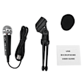 Miniatyrbild 10 av 11: Kondensatormikrofon Kit med stativstativ USB-kontakt Inspelning Liten mikrofon med kabelutrustning