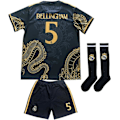 Miniatyrbilde 2 av 7: Real Madrid  Bellingham Barn Jersey Kit Borte Ungdom Vini Fotballdrakter Sett For Gutter Jenter Voksne 28 Black