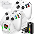 Miniatyrbilde 2 av 7: 2X2550mAh Oppladbart Batteri + Kontrollerladerstativ for Xbox Series X/S/Xbox One X/Xbox One S