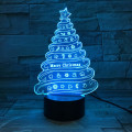 Miniatyrbillede 2 af 7: Uruzuo Glædelig Jul Juletræ Julemand 3D Illusion Natlys Legetøj Snemand Lampe, Skrivebord Julelys Fødselsdag Dekorationer Gaver Fest Lokale Dekoration