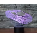 Miniatyrbilde 3 av 8: WJ 3D Luksusbil Fjernkontroll 16 Farger Nattlys Illusjon Akryl LED Bordlampe Sengelampe Barn Soverom Skrivebord Dekor Bursdagsgaver Leke for Barn