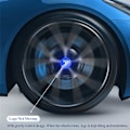 Miniatyrbilde 4 av 6: Lysende magnetisk levitasjon opplyst hjulnavdeksel navkapsler senterhetter for Tesla Model 3 Y S X