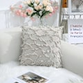 Miniatyrbillede 2 af 6: Beige Dekorative Pudebetræk 20 x 20 Tommer Pakke med 2 Boho Pudebetræk til Sofa og Couch, 100% Bomuld