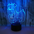 Miniatyrbillede 1 af 6: JUSTUP 3D Ny Eksotisk Hund Nattlys Touch Bord Desk Optisk Illusjon Lamper 7 Farge Skiftende Lys Hjemmedekorasjon  Bursdagsgave （Stil K）