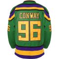 Miniatyrbild 3 av 4: Herr Mighty Ducks 96 Charlie Conway 99 Adam Banks 33 Greg Goldberg Film Hockeytröja Grön 96  XL