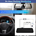 Miniatyrbilde 8 av 8: Speil Dash Cam med trådløs Apple CarPlay Android Auto, 1080P Front og bakre Dual Dash Cam for biler, lastebiler, 9,66 '' IPS Touchscree