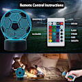 Miniatyrbild 3 av 7: F.C. Internazionale Milano USB 3D Anime Nattlampa Atmosfär LED Bordlampa Julgåvor för fotbollsälskare Dekorativ lampa för