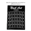 Miniatyrbillede 7 af 10: 50 stk. Neglekunst Falske Spidser Diagram Display Board Palet Negletips Polsk Gel Farvekort (Sort)