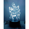 Miniatyrbillede 4 af 7: WJ Shingeki Levi Akerman 3D LED-lampe til soveværelse Manga natlys Anime actionfigur dekoration 3D illusion natlampe Jättarnas attack