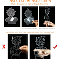 Miniatyrbillede 5 af 8: Chainsaw Man Akryl 3D Natlampe, Illusion Anime Lampe Soveværelse Dekoration 7 Farve Touch Control 16 Farve Skift Natlys Børnegaver Julegaver Motorsågsmannen