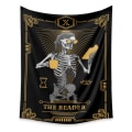Miniatyrbild 1 av 4: Wekity Skalle Tarot Gobeläng Estetisk Konst Hembakgrund Tyg Prydnad Present Pool Gobeläng Vardagsrum Sovrum Prydnad (READER, 59 X 79 tum)