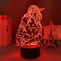 Miniatyrbilde 4 av 7: WJ 7/16 farger USB LED-lampe Manga Figur Gyro Zeppeli Anime 3D lys berøring fjernkontroll bryter akryl illusjon nattlys for soveromdekor