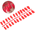 Miniatyrbillede 5 af 10: 24 stk. rene farve falske negle tips manicure dekoration kunstig negle kunst tip N5284-07