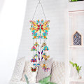 Miniatyrbild 4 av 9: Diamantmålning Vindspel, Solfångare Konst Vindspel Kit Dubbelsidig 5D Fjäril och Kolibri Hängande Ornament för Vuxna Butterfly C