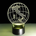 Miniatyrbilde 4 av 8: WJ Italia Jordkart Lys 3D Visuell Led Lampe 7 Farger Sopp USB Soverom Liten Skrivebordslampe 7 Farger Skiftende Led Nattlys