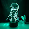 Miniatyrbillede 2 af 6: JUSTUP 3D Natlampe Anime Figur  3D Illusion Lampe Fjernbetjening til Børns Soveværelsesindretning --- Sort Sæde