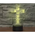 Miniatyrbild 4 av 6: WJ 3D Jesus Cross Fjärrkontroll 16 Färg Nattljus Illusion Akryl LED Bordsängslampa Barn Sovrum Skrivbordsdekor Födelsedagspresenter Leksak för Barn