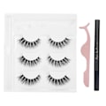 Pikkukuva 7 / 11: Itseliimautuva Eyeliner - Vesipohjainen Eyeliner - Tekokarvat - Pinsetit - Meikkityökalusarja (E69 Musta Laatikko)