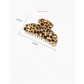 Miniatyrbild 2 av 3: 2 st Kvinnors Mode Leopard Tryck Hårklämma Enkelt Temperament Elegant Toppklämma Hårklämma-Akrylmaterial---------Lime Grön