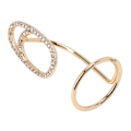Miniatyrbillede 3 af 11: Fingerneglringe til Kvinder Rhinestones Eksklusiv Moderigtig Fingernegl Dæk Ring Neglekunst Dekoration Guld